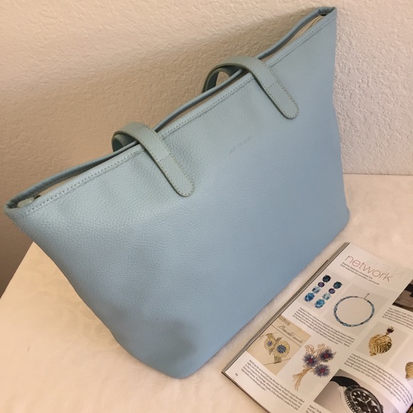 Jack George large blue leather tote - Picture 9 of 12
